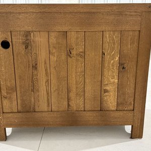 Mueble Bajo Rústico de Roble Macizo con Cajón y Puertas - imagen 12