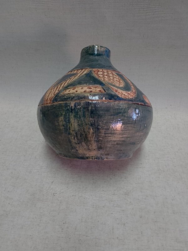 Vaso cerámico de 22 cm con diseño floral - imagen 6