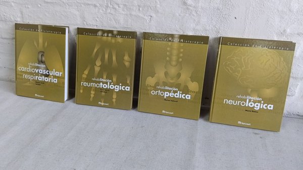 Colección de 4 Tomos de Fisioterapia: Rehabilitación Cardiovascular, Reumatológica, Ortopédica y Neurológica