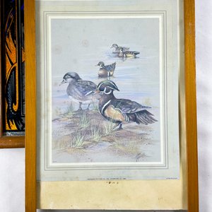 Lote de 4 Cuadros con Motivos de Aves y Figura Femenina - imagen 4