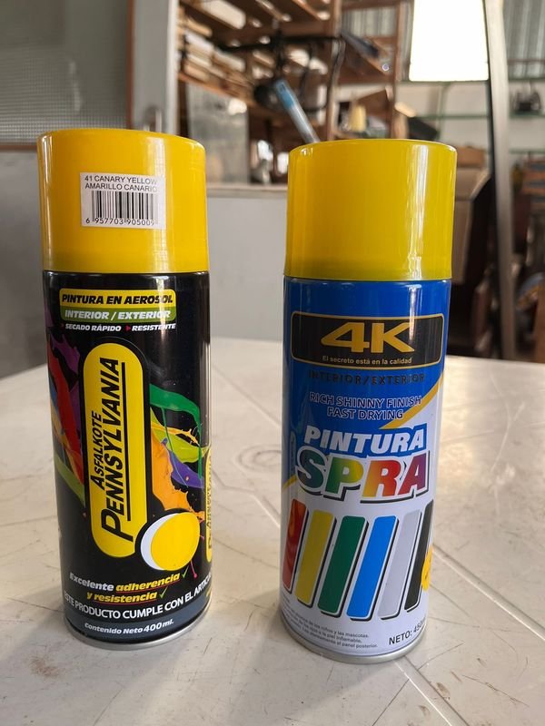 2 Latas de Pintura Spray Amarillo Asfalkote Pennsylvania