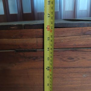 Baúl Antiguo de Madera con Tapa Abatible y Compartimientos - imagen 7