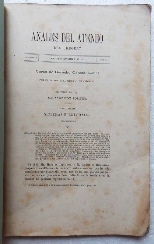 Revista Anales Del Ateneo Del Uruguay, 1883 - imagen 2