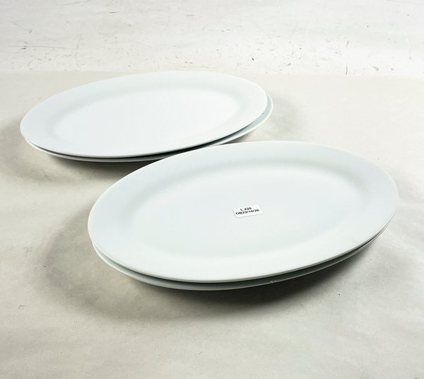 Juego de 4 Fuentes Ovales Blancas Selecta Porcelain 30 cm - imagen 1