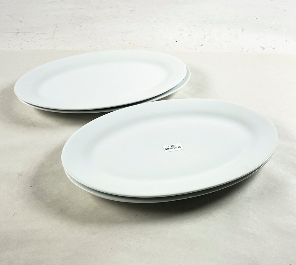 Juego de 4 Fuentes Ovales Blancas Selecta Porcelain 30 cm