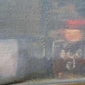 Óleo sobre lienzo enmarcado firmado Figoli - imagen 2