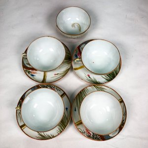 Juego de Tazas y Platos de Porcelana Japonesa - 9 Piezas - imagen 5