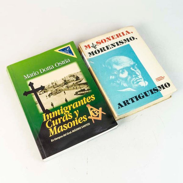 2 Libros: Masonería, Morenismo, Artiguismo e Inmigrantes Curas y Masones por Mario Dotta Ostria - imagen 1