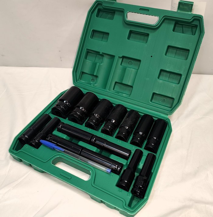 Juego de Dados Largos para Pistola de Impacto, 15 Piezas hasta 32mm