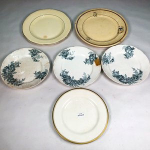 Seis Platos Decorativos Johnson Bros "Paris" con Borde Dorado - imagen 2