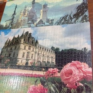 Par de Puzzles Completos Plastificados: Castillos y Paisajes Nevados - imagen 5