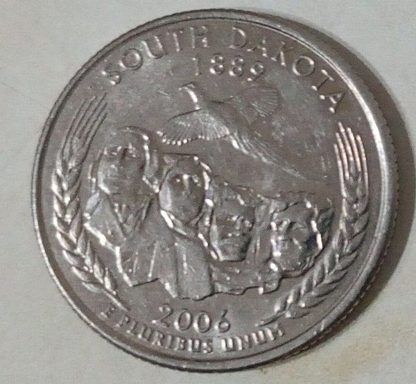 Moneda Conmemorativa 50 State Quarters Dakota del Sur 2006 - imagen 1