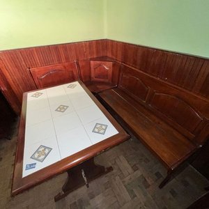 Juego de Esquinero de Madera con Mesa y Azulejos - imagen 2