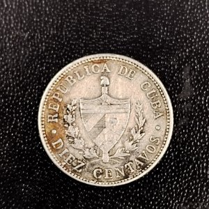 Moneda de Plata Cubana 10 Centavos 1916 - imagen 3