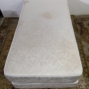 Somier de 1 Plaza Deseos con Patas y Tapizado Estampado - imagen 6