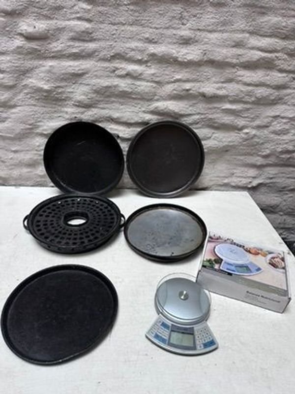 Lote de Asaderas y Balanza de Cocina Camry
