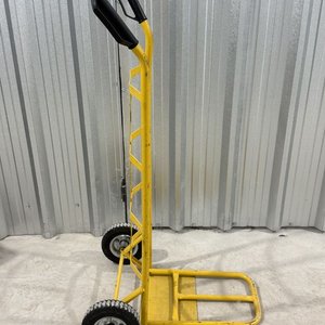 Carrito de Carga Amarillo con Ruedas Grandes y Plataforma Abatible - imagen 5