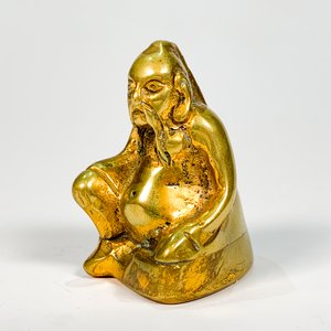 Escultura Buda en Bronce Dorado, 5 cm - imagen 2