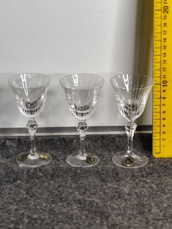 Copas de Cristal Labrado "Strauss" Hechas a Mano en Brasil