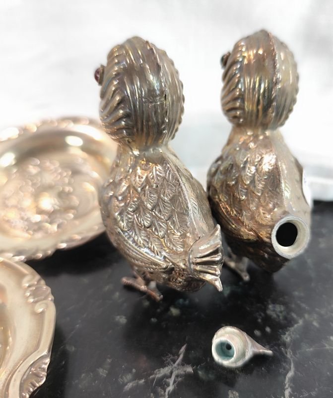 Lote de pequeños adornos antiguos en plata variados - imagen 5