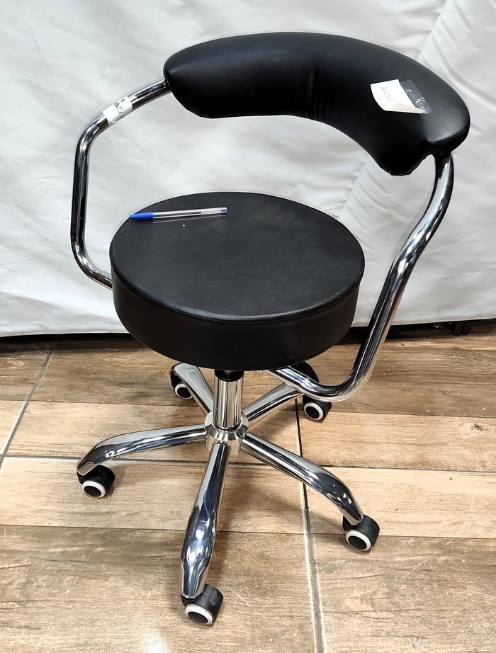 Sillón de Consultorio con Asiento y Espalda Tapizados en Eco-leather Negro - imagen 3