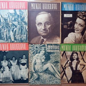 Seis Revistas "Mundo Uruguayo" de los años 1944, 1945 y 1948 - imagen 1