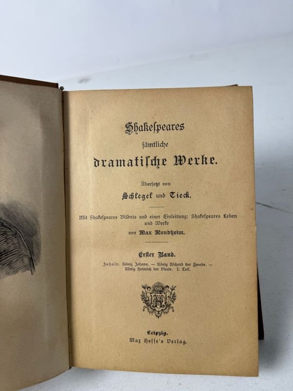 Libro completo de Shakespeare en alemán - Verlag Leipzig - imagen 3