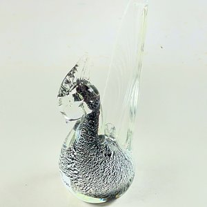 Lote siguiente: Figura Cisne Cristal Murano Transparente y Negro 14 cm