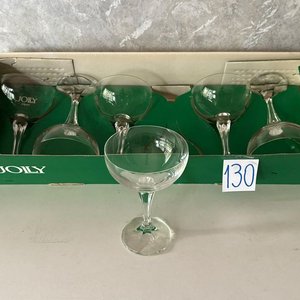 Juego de 6 Copas de Cristal "JOILY" Made in Czechoslovakia - imagen 3