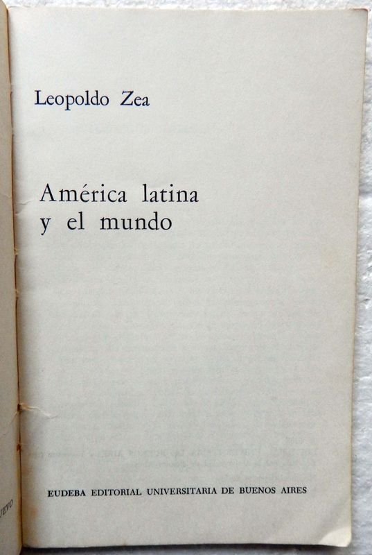 Libro de América Latina y el Mundo por Leopoldo Zea - imagen 2