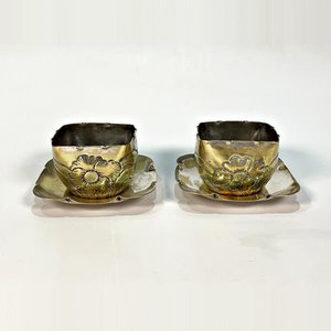 Dos Monturas Metálicas para Compoteras con Decoración Floral - imagen 1