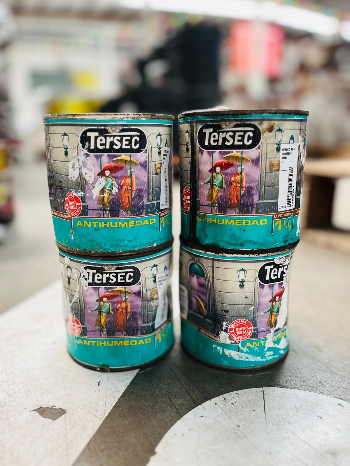 Lote de 4 latas Tersec Antihumedad 1 kg