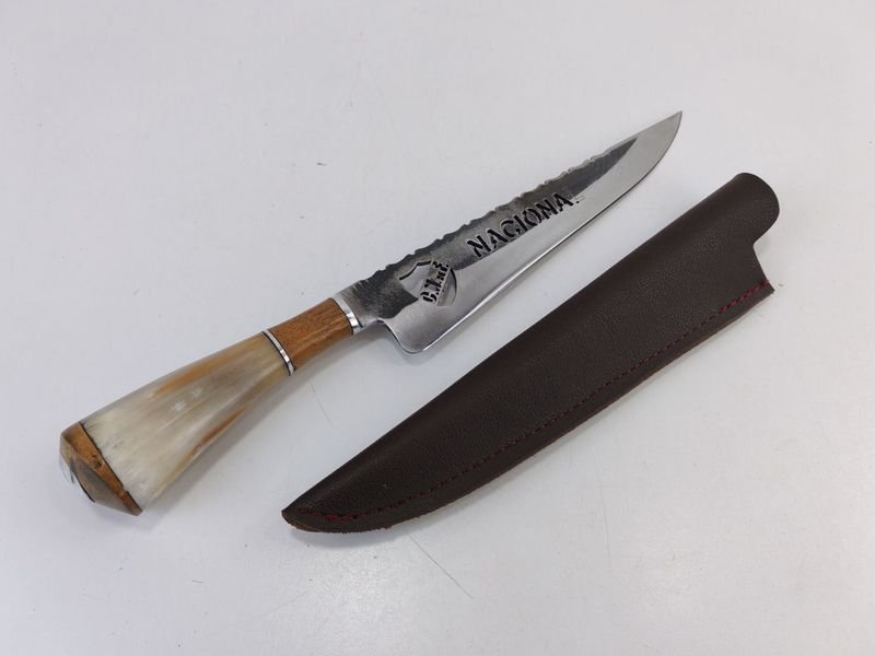 Cuchillo Criollo de Acero con Manija de Cuero - imagen 1