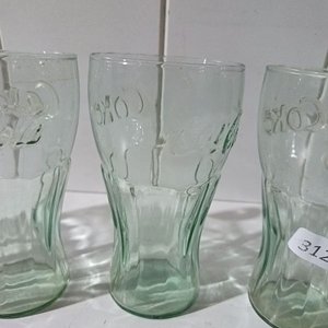 Lote de 4 Vasos Coca-Cola Vintage Verdes - imagen 4