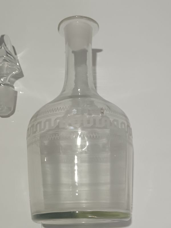 Botellón antiguo de cristal labrado - imagen 5