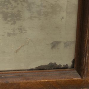 Par de Puertas Antiguas con Espejos Biselados y Marco de Madera - imagen 3