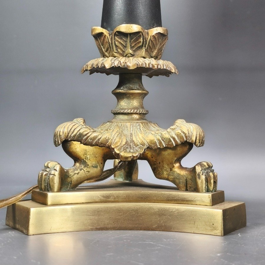 Lámparas de mesa estilo imperio en bronce - imagen 6