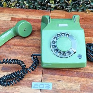Teléfono Antiguo de Disco Alpha RDA Verde - imagen 3