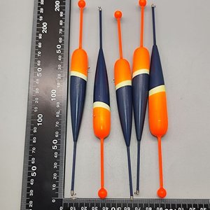 Lote de 5 Boyas de Pesca Alargadas en Azul y Naranja - imagen 5