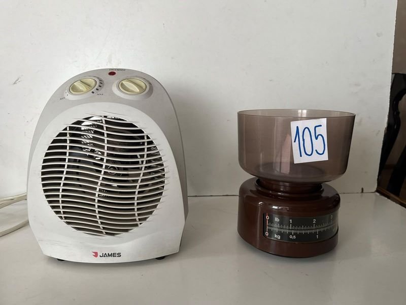 Balanzas de Cocina James y Caloventilador Eléctrico
