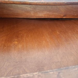 Cómoda Antigua de Madera con 4 Cajones y Tapa de Cristal - imagen 2