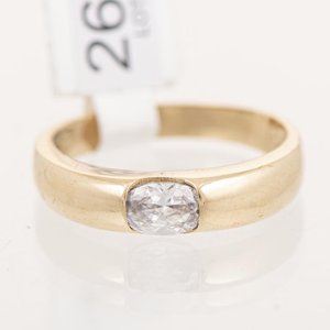 Anillo de Oro 18k con Circonia Talla 17mm - imagen 1