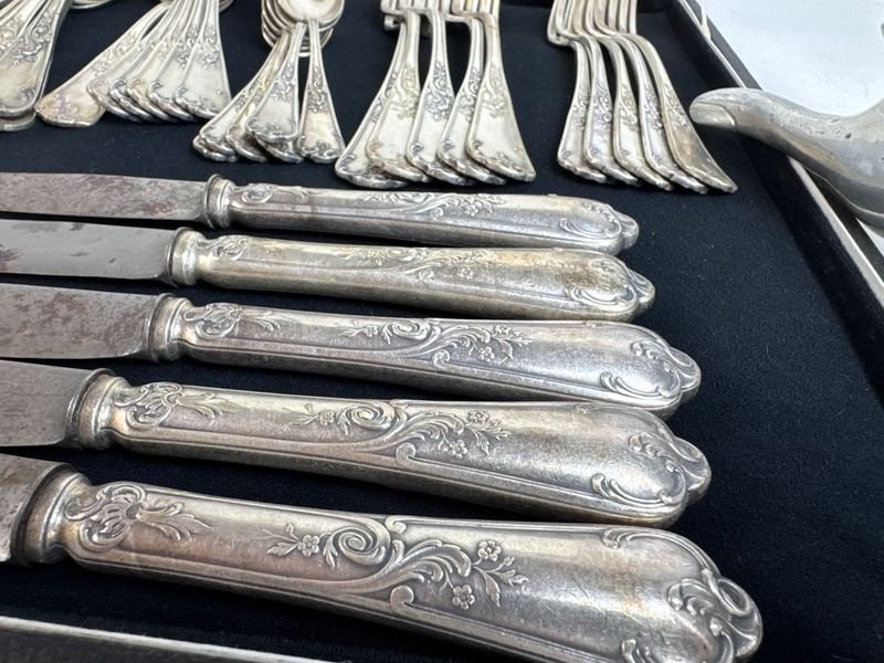 Antiguos cubiertos en platina francesa - imagen 4