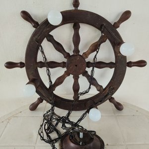 Timón de Barco Decorativo con Luces - imagen 2
