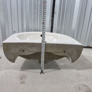 Pileta Lavatorio de Cerámica Blanca Diseño Semicircular - imagen 4