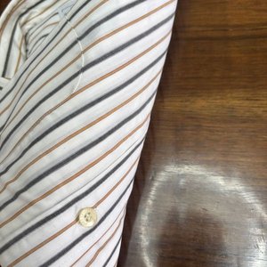 Camisa Pierre Cléreau Talle 54 Manga Corta Rayada Nueva - imagen 4
