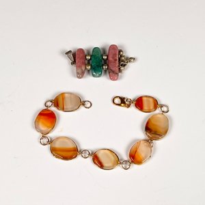 Pulsera de Ágatas y Colgante con Piedras Naturales - imagen 2