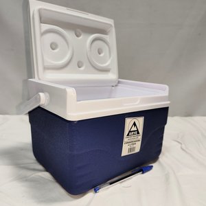 Conservadora Arye Azul y Blanca, 4 Litros, Tapa con Posavasos - imagen 5