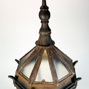 Farol Octogonal de Hierro Estilo Colonial con Pantalla Acrílica - imagen 2