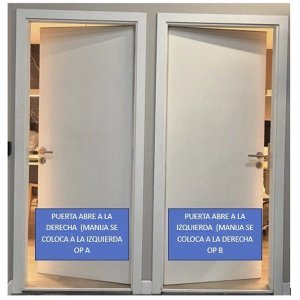 Puerta Interior Blanca Desarmada con Marco, Cerradura y Accesorios - imagen 5